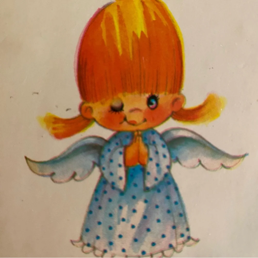 Vintage Paula-Cutes Bless This Mess Angel Wall Plaque Kitschy Retro Cottagecore